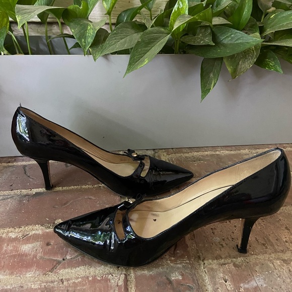 Kate Spade Black Patent Jolene Heels Size 7.5B - Picture 4 of 8